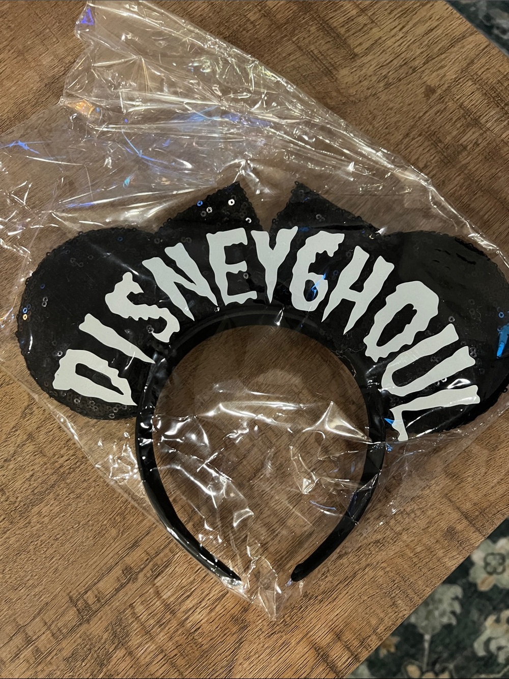 Disneyghoul Black Sequin Ear Headband